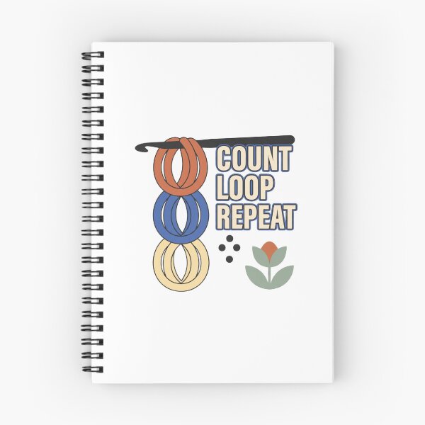 Item preview, Count Loop Repeat Minimal Crochet Graphic designed and sold by GoofyShopp.