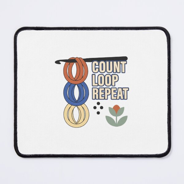 Item preview, Count Loop Repeat Minimal Crochet Graphic designed and sold by GoofyShopp.