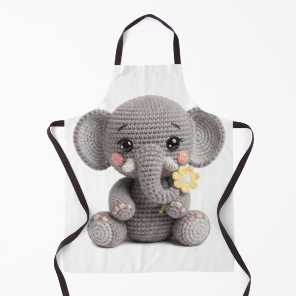 Item preview, Crochet Elephant with Flower designed and sold by Snurly.