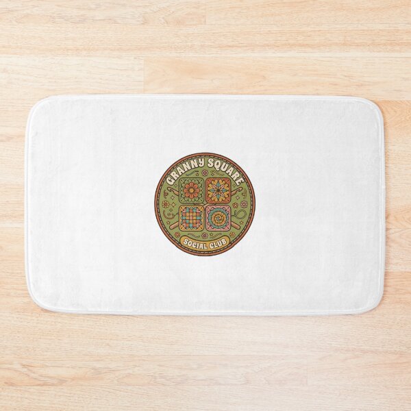 Item preview, Granny Square Social Club Retro Crochet Badge designed and sold by GoofyShopp.