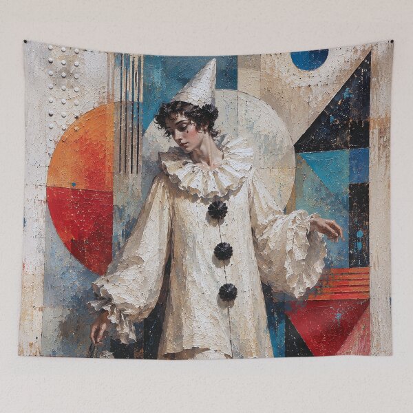Item preview, Female Pierrot: a cubistic painting. designed and sold by GalleryKauffeld.