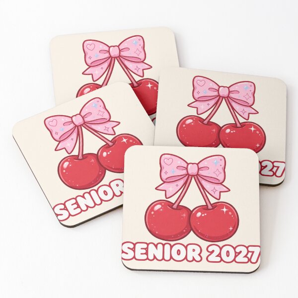 Item preview, Cherry Bow Senior 2027 Y2K Pink Red Coquette Cherry Class of 2027 Senior Spirit designed and sold by Yellowriversss.