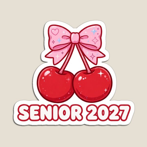 Item preview, Cherry Bow Senior 2027 Y2K Pink Red Coquette Cherry Class of 2027 Senior Spirit designed and sold by Yellowriversss.
