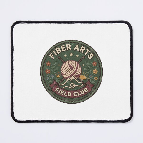 Item preview, Fiber Arts Field Club Vintage Crochet Patch designed and sold by GoofyShopp.