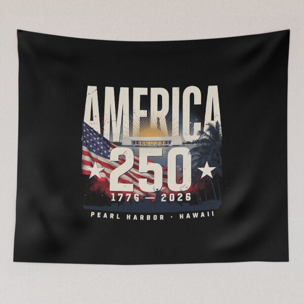Item preview, America 250 Honolulu Hawaii Pearl Harbor Semiquincentennial 1776 - 2026 Vintage Flag v8 designed and sold by DarylWelsh2024.