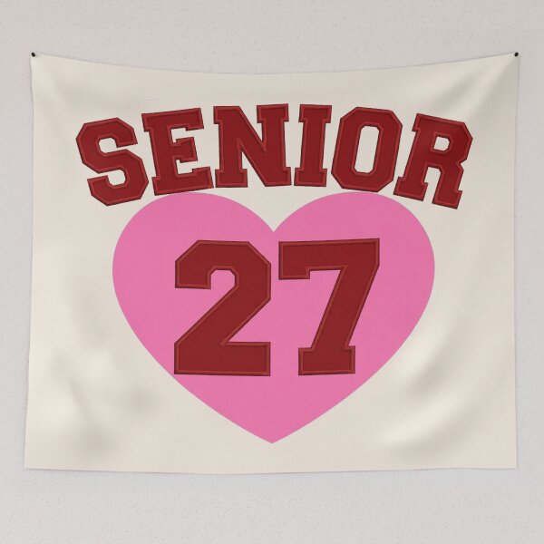 Item preview, Varsity Heart Senior 27 Pink Red Preppy Class of 2027 Car Decal Senior Spirit designed and sold by Yellowriversss.