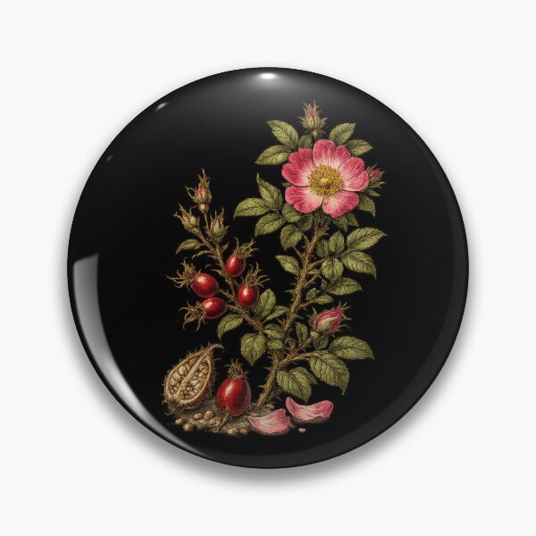 Item preview, Vintage Wild Rose and Rosehip Botanical Art designed and sold by Anyshca.