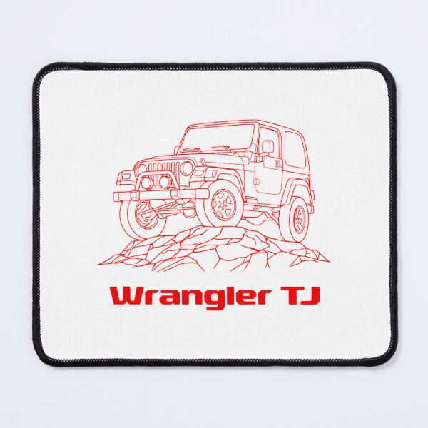 Item preview, Wrangler Tj Hard Top Rock Crawler Minimalist Line Art Red designed and sold by AlexGuzm-an.