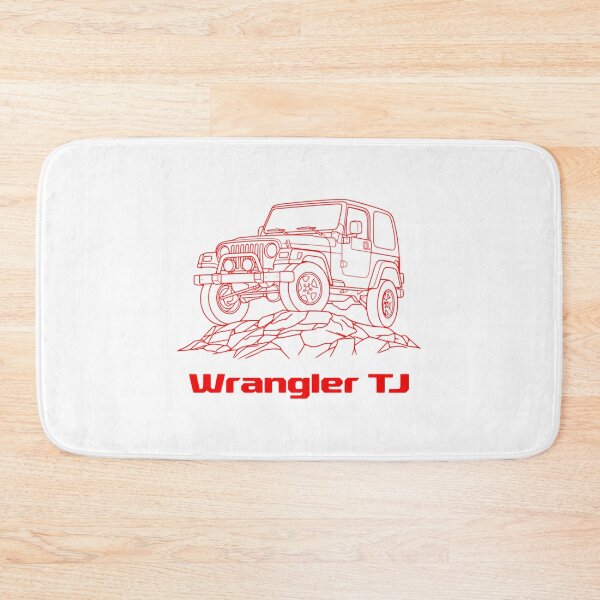 Item preview, Wrangler Tj Hard Top Rock Crawler Minimalist Line Art Red designed and sold by AlexGuzm-an.
