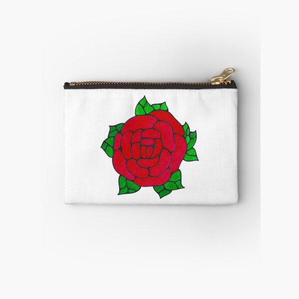 Artikelvorschau, Klassische Vintage-Glaslampe mit Mosaikmotiv, rote Rose, handgezeichnet mit Markern, nostalgischer weißer Hintergrund entworfen und verkauft von BOKEbyTC.