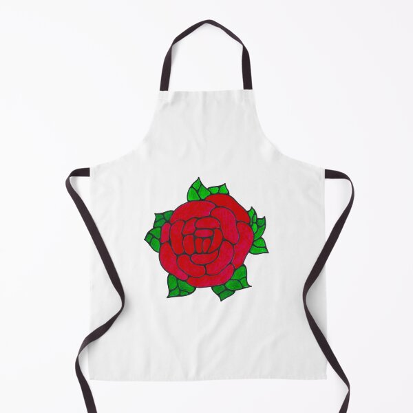 Item preview, Classic Vintage Glass Lamp Mosaic Red Rose Hand Drawn Markers Nostalgic White Background designed and sold by BOKEbyTC.