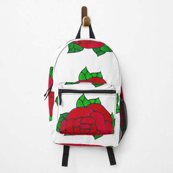 Item preview, Classic Vintage Glass Lamp Mosaic Red Rose Hand Drawn Markers Nostalgic White Background designed and sold by BOKEbyTC.