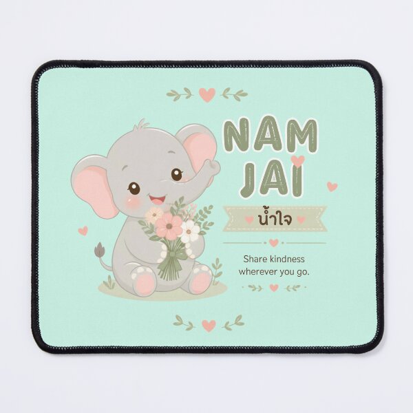 Item preview, Nam Jai | Share Kindness Wherever You Go – Gentle Affirmation Thai Design | Soft Thailand™ designed and sold by CosmicQuietStudio.