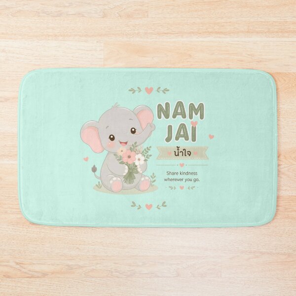 Item preview, Nam Jai | Share Kindness Wherever You Go – Gentle Affirmation Thai Design | Soft Thailand™ designed and sold by CosmicQuietStudio.