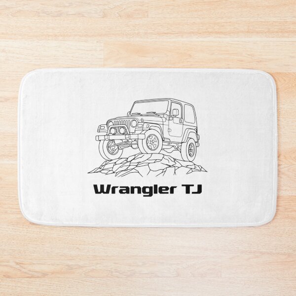 Item preview, Wrangler Tj Hard Top Rock Crawler Minimalist Line Art White designed and sold by AlexGuzm-an.