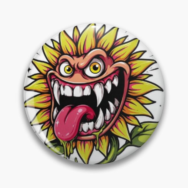 Item preview, Evil Sunflower Monster Yellow Flower Character designed and sold by TeeDesignMaster.