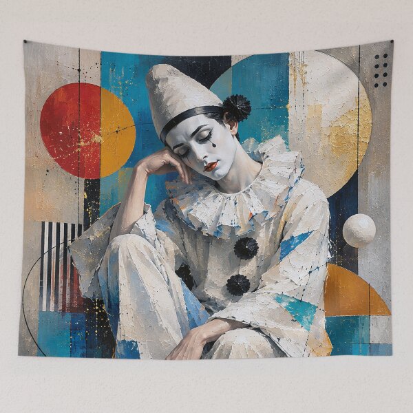 Item preview, Female Pierrot: An Elegant painting. designed and sold by GalleryKauffeld.