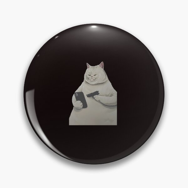 Item preview, Funny Cat meme with Phone and Gun designed and sold by ImeldaSparks.