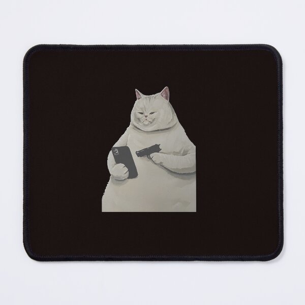 Item preview, Funny Cat meme with Phone and Gun designed and sold by ImeldaSparks.