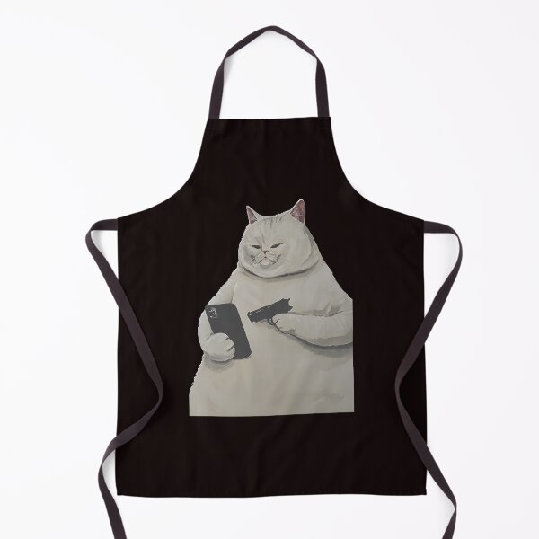 Item preview, Funny Cat meme with Phone and Gun designed and sold by ImeldaSparks.