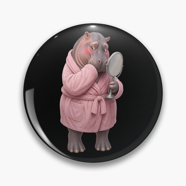Item preview, Shy Hippo in Robe Gift designed and sold by Wenvilgrace.