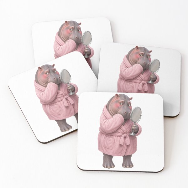 Item preview, Shy Hippo in Robe Gift designed and sold by Wenvilgrace.