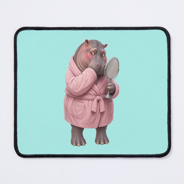 Item preview, Shy Hippo in Robe Gift designed and sold by Wenvilgrace.