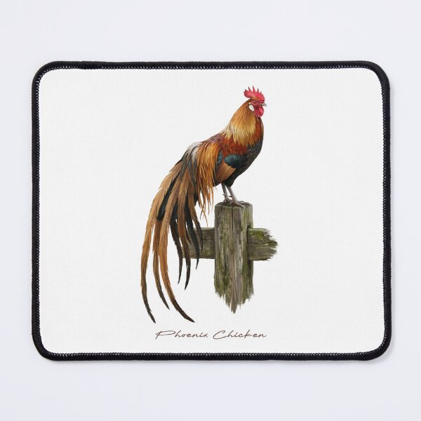Item preview, Phoenix Chicken on Rustic Wooden Fence Bird Illustration designed and sold by Takeda-art.