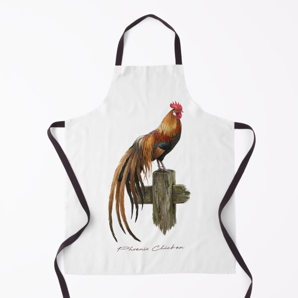 Item preview, Phoenix Chicken on Rustic Wooden Fence Bird Illustration designed and sold by Takeda-art.