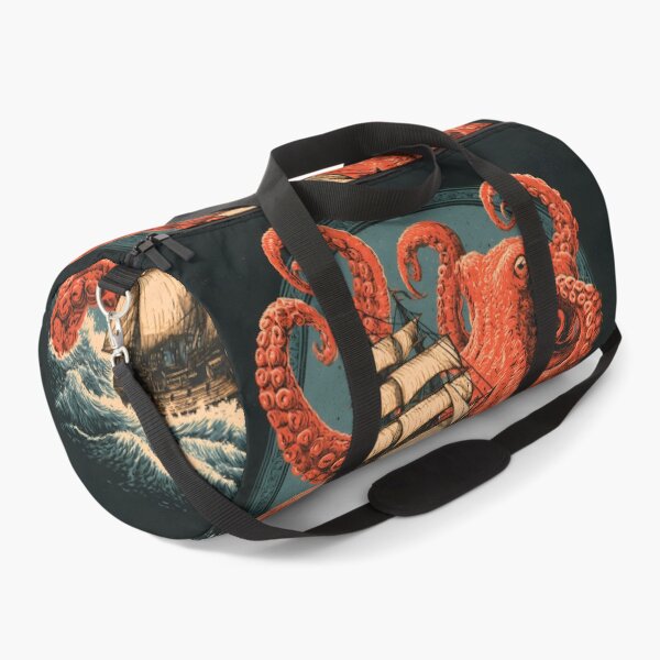 Item preview, Ukiyo-e Kraken Ship Japanese Woodblock Print designed and sold by GrinGalore.