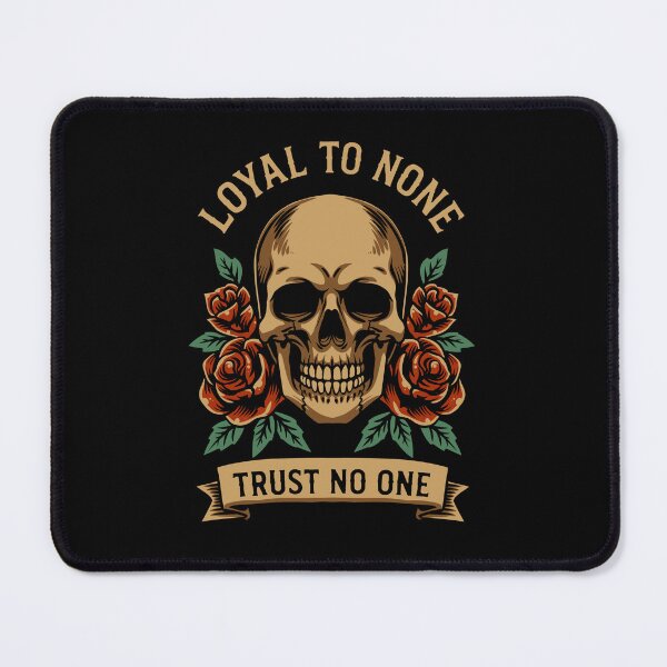 Item preview, Loyal to None Trust No One Skull Rose T-Shirt Design – Dark Vintage Gothic Artwork designed and sold by phsycartwork.