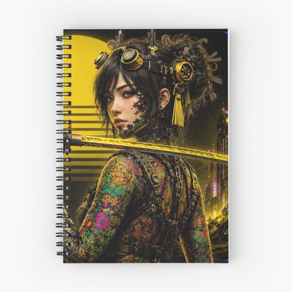 Item preview, Neo Tokyo Cyberpunk Samurai Rebel — Steampunk Warrior designed and sold by A-T-H.