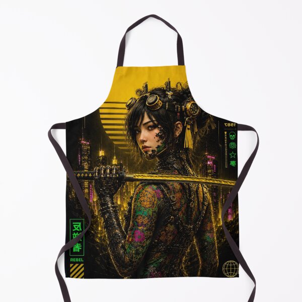 Item preview, Neo Tokyo Cyberpunk Samurai Rebel — Steampunk Warrior designed and sold by A-T-H.
