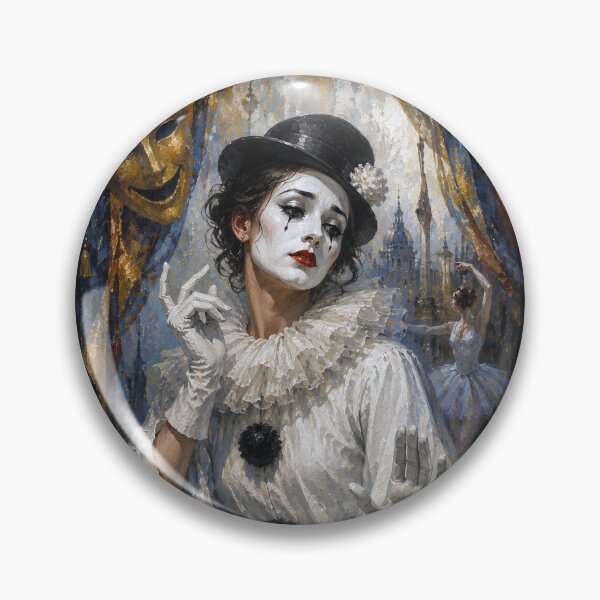 Item preview, An Elegant female Pierrot painting. designed and sold by GalleryKauffeld.