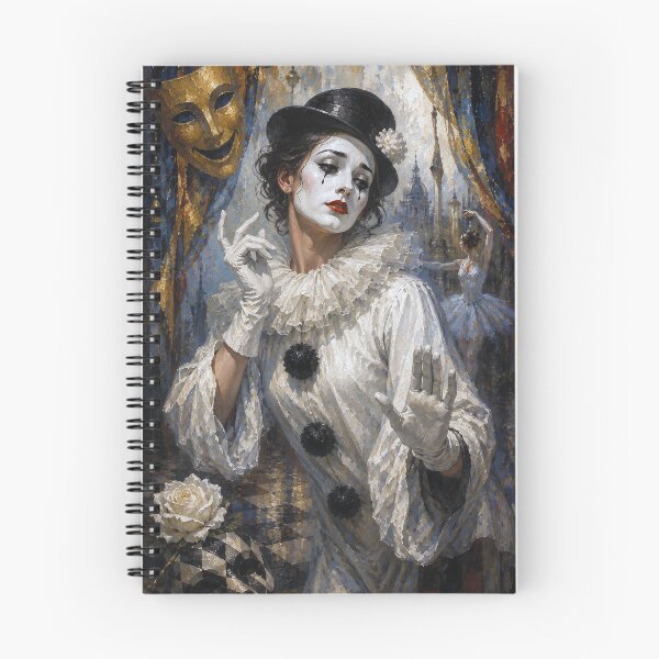 Item preview, An Elegant female Pierrot painting. designed and sold by GalleryKauffeld.