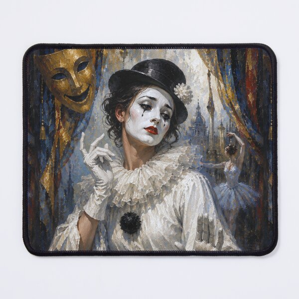 Item preview, An Elegant female Pierrot painting. designed and sold by GalleryKauffeld.