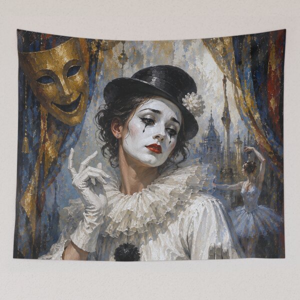 Item preview, An Elegant female Pierrot painting. designed and sold by GalleryKauffeld.