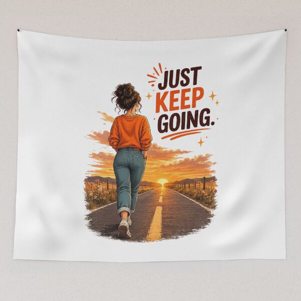 Item preview, Just Keep Going - Illustration motivation & ambition designed and sold by ElleMind.