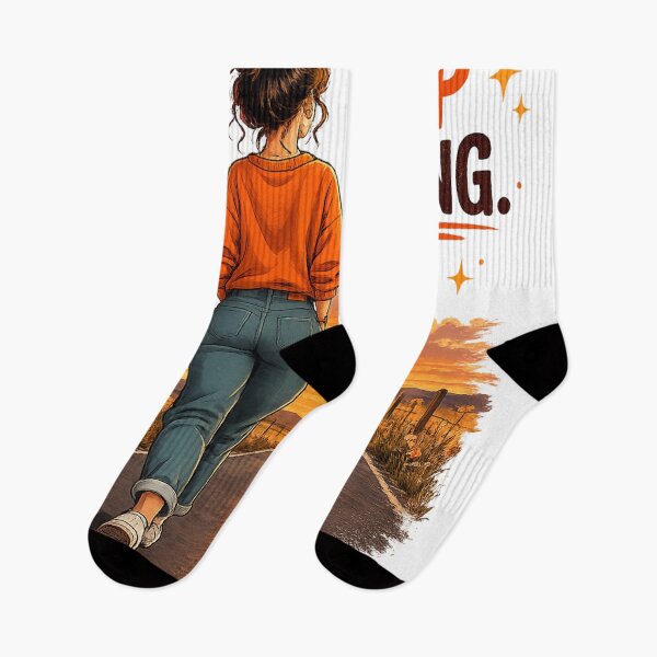 Item preview, Just Keep Going - Illustration motivation & ambition designed and sold by ElleMind.
