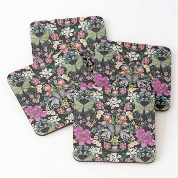 Item preview, Sarahs Garden 2 with black background designed and sold by FionaMearon.