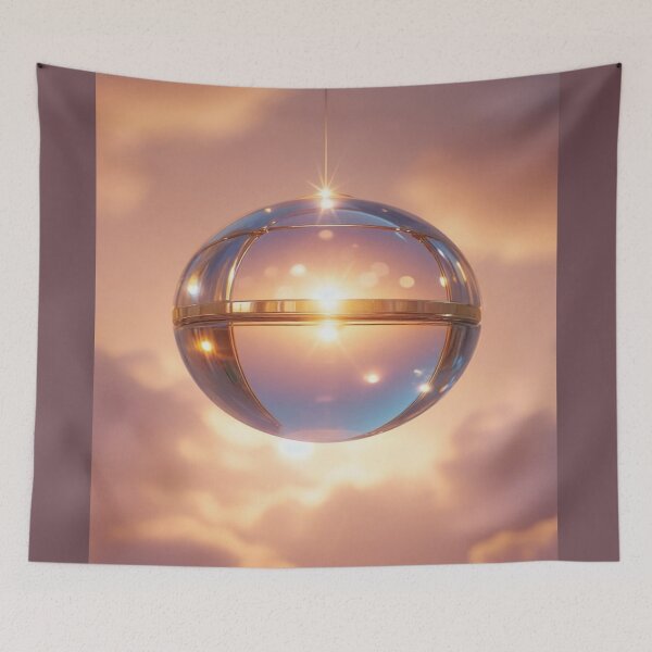 Item preview, Rose Gold Orb Above Clouds designed and sold by ClarityPulse Studio.
