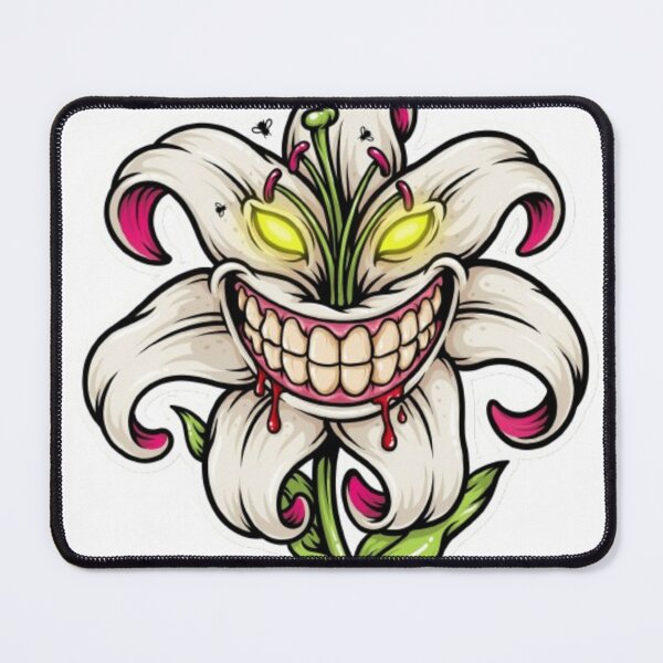 Item preview, Evil White Lily Monster Glowing Eyes designed and sold by TeeDesignMaster.