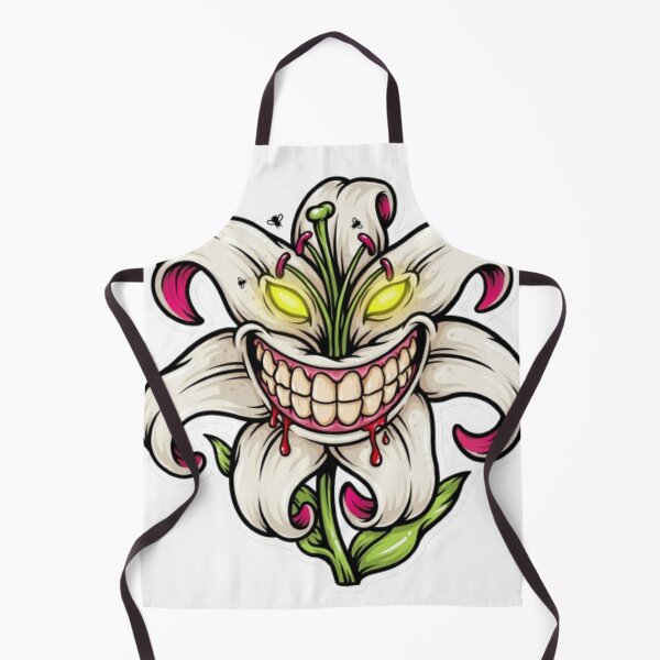 Item preview, Evil White Lily Monster Glowing Eyes designed and sold by smartlogo_factory.