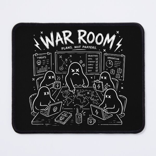 Item preview, War Room Strategy Ghosts – Plans Not Prayers Doodle Art designed and sold by Abidel.