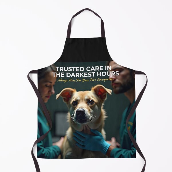 Item preview, Trusted Care In The Darkest Hours Vet Poster: Emergency Dog Hospital Canvas designed and sold by Creative-RE.