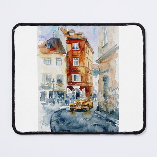 Item preview, Prague Street Scene with Vintage Car designed and sold by caracatita75.