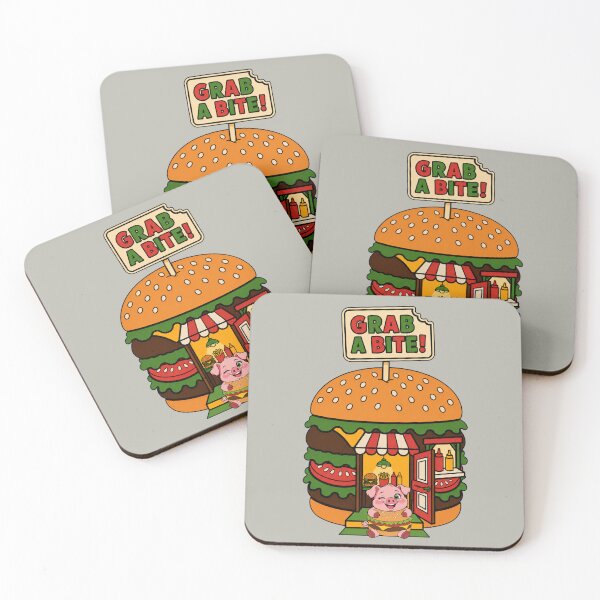 Item preview, Grab a Bite – Cute Pig in a Hamburger Costume designed and sold by Aimetoi.
