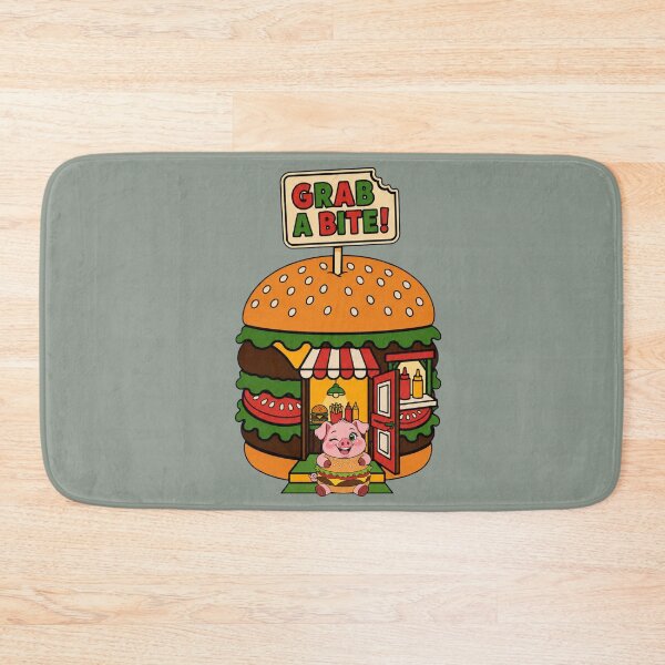 Item preview, Grab a Bite – Cute Pig in a Hamburger Costume designed and sold by Aimetoi.