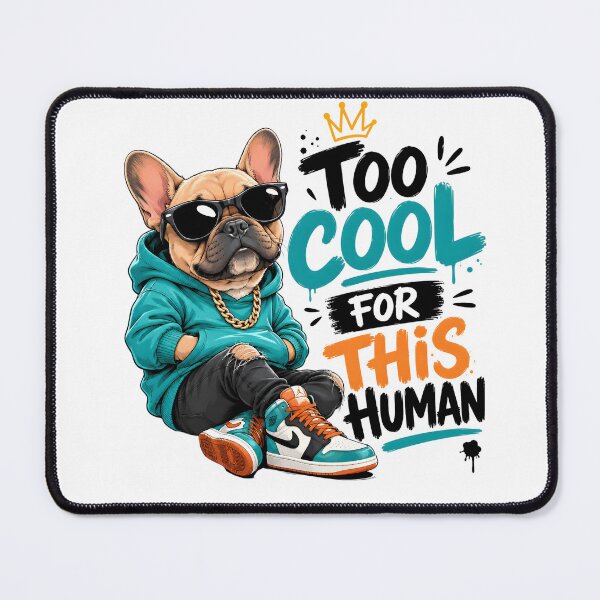 Item preview, Too Cool For This Human French Bulldog Swag Sunglasses Hoodie designed and sold by Charles4719.