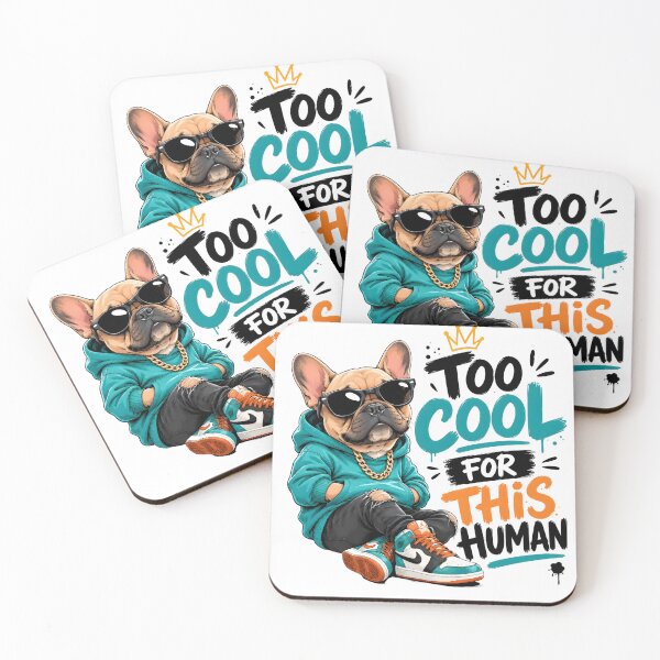 Item preview, Too Cool For This Human French Bulldog Swag Sunglasses Hoodie designed and sold by Charles4719.